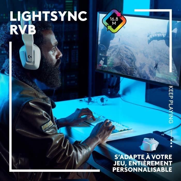 Logitech - G502 X Plus Lightspeed Mouse Gaming RVB Wireless - Lightfor Hybrid Botones, Gaming Hero 25K - Sensor blanco 4 Logitech - G502 X Plus Lightspeed Mouse Gaming RVB Wireless - Lightfor Hybrid Botones, Gaming Hero 25K - Sensor blanco 4