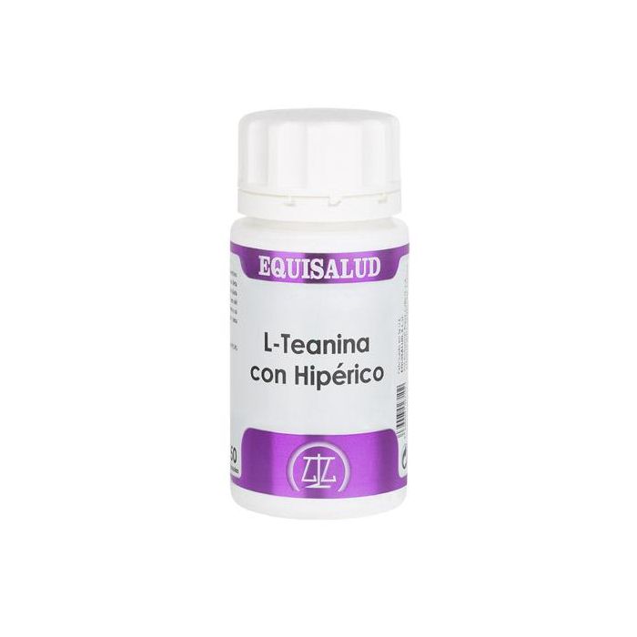 Holomega L-Teanina con Hypericum 50 Cápsulas, Calma Ansiedad y Nerviosismo, Apto Vegetarianos