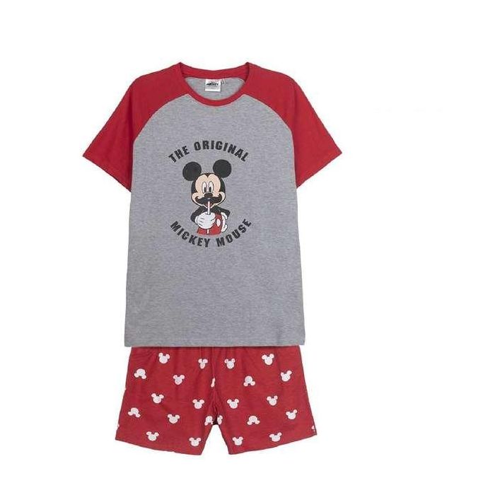 Pijama de Verano Mickey Mouse Rojo (Adultos) Hombre Gris S 0 Pijama de Verano Mickey Mouse Rojo (Adultos) Hombre Gris S 0