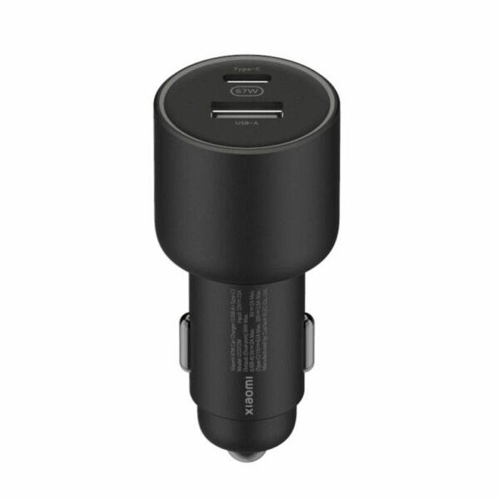 Cargador de Coche USB Universal + Cable USB C Xiaomi 67W Negro Cargador de Coche USB Universal + Cable USB C Xiaomi 67W Negro