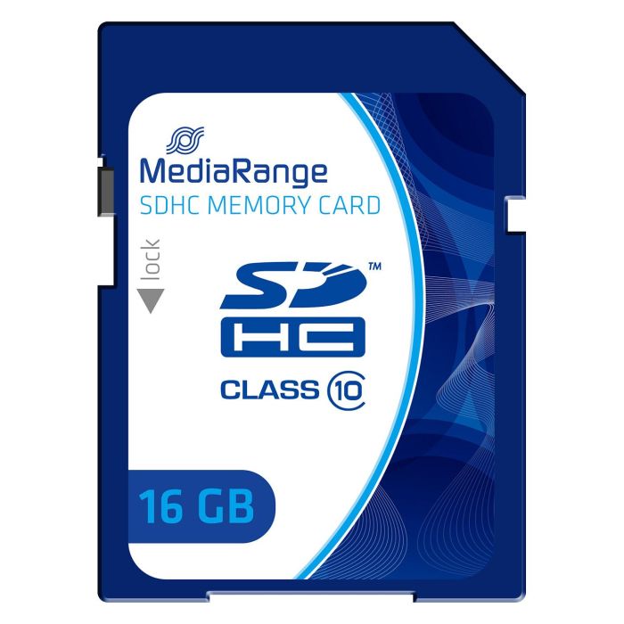 MediaRange MR963 Tarjeta de Memoria SDHC de 16GB Clase 10, Velocidad 45 MB/s, Azul 2