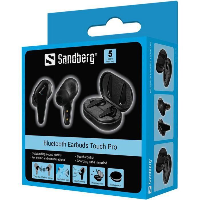 Sandberg Auriculares Bluetooth Inalámbricos Earbuds Touch Pro Táctiles con Estuche de Carga 4 Sandberg Auriculares Bluetooth Inalámbricos Earbuds Touch Pro Táctiles con Estuche de Carga 4