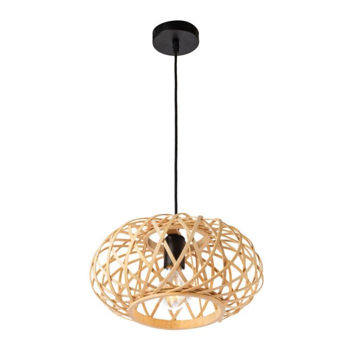 Lámpara Colgante Ha Long de Ratán Natural Boho-Chic, Ideal para Calidez Ambiente, Compatible Bombilla E27 RGB CCT SKD-P80111 6