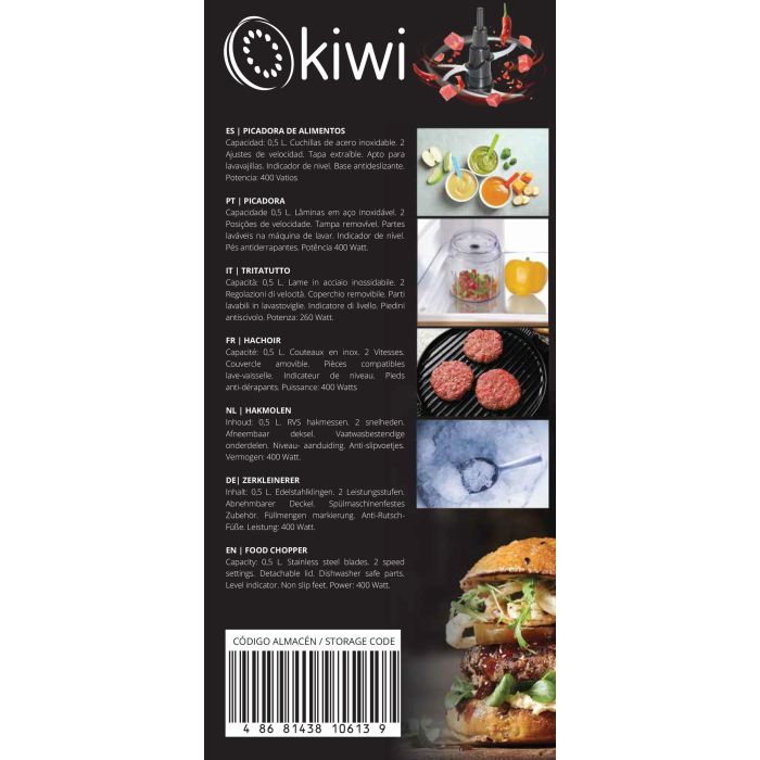 Kiwi Picadora 500 ml 400W 4