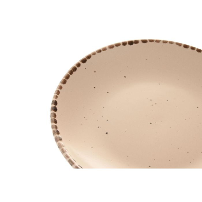 Plato Scandi DKD Home Decor Marron 20 x 2.5 x 20 cm (6 Unidades) 2 Plato Scandi DKD Home Decor Marron 20 x 2.5 x 20 cm (6 Unidades) 2