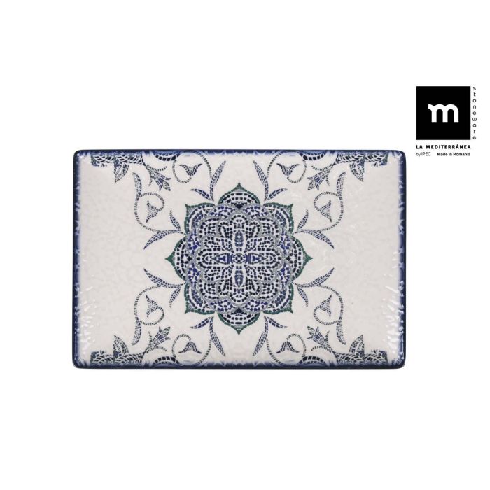 La Mediterranea Fuente Rectangular Rosetta 30x20 cm Elite Brillo (6 Unidades)