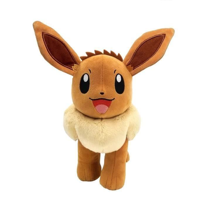 Peluche - BANDAI - Pokémon Eevee - 30 cm, pura suavidad y ternura