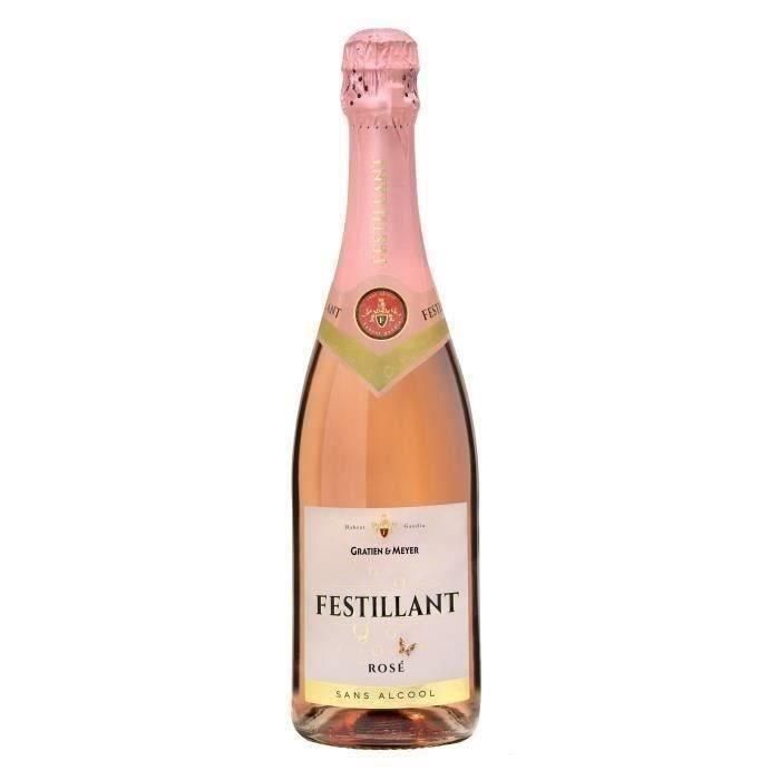 Gratien & Meyer Bebida efervescente de rosa festillante a base de vino desalcoholizado - Rosado - 0,75l