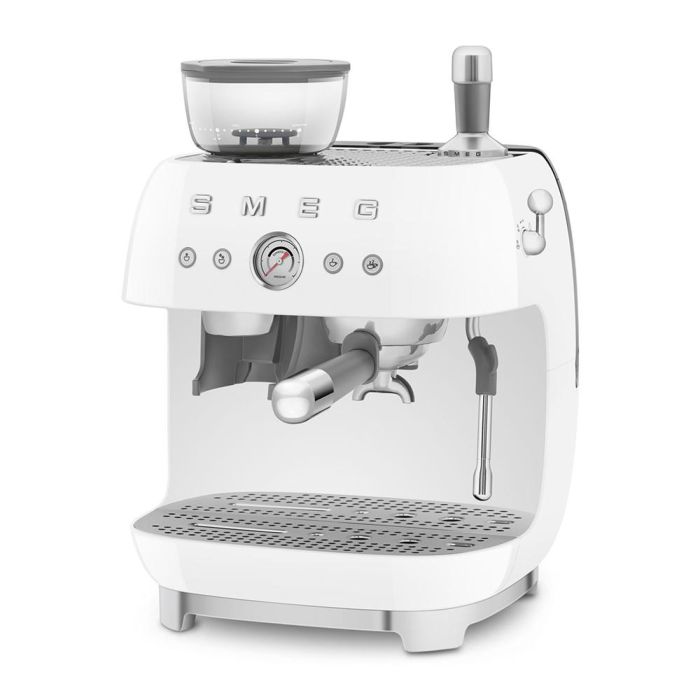 Smeg EGF03WHEU Máquina de Café Espresso 50's Style con Molinillo Integrado Blanca
