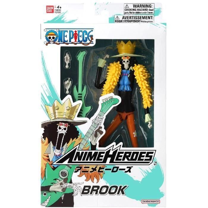 Bandai Figura Anime Heroes One Piece Brook Articulada 17 cm Detallada con Manos Extra para Fans y Coleccionistas 2 Bandai Figura Anime Heroes One Piece Brook Articulada 17 cm Detallada con Manos Extra para Fans y Coleccionistas 2