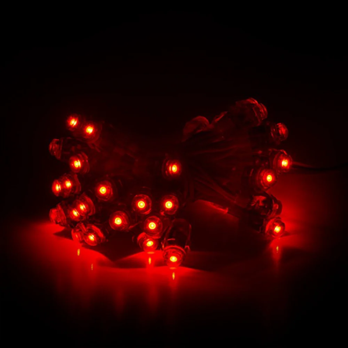 Epistar Pixel LED 0.1W 2Lm 12Mm 5V Rojo (Cadena 50 Unidades) 50.000H [DE-PIX-12-R]