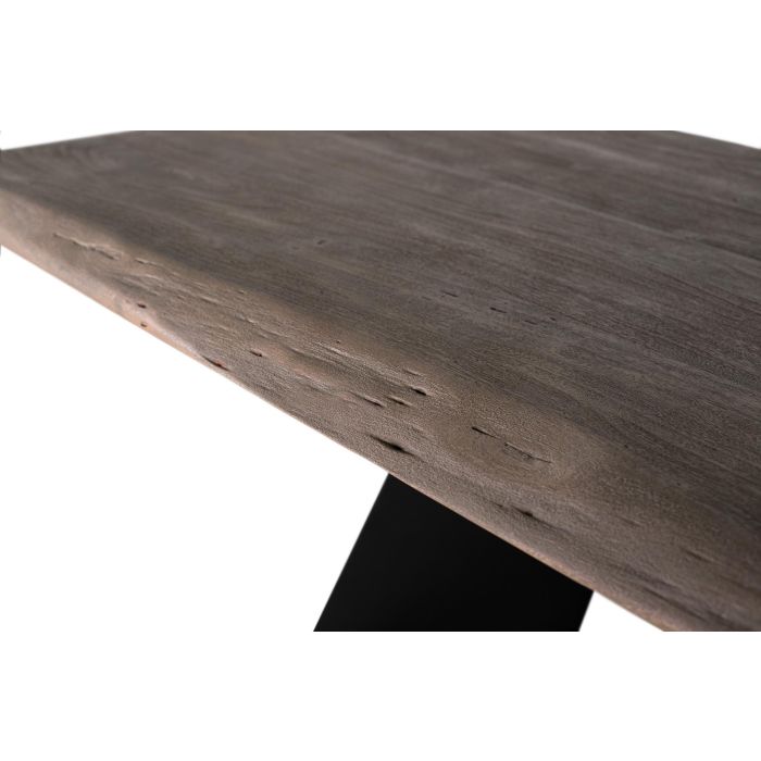 Giner y Colomer Mesa Comedor Rectangular Acacia y Metal 200 cm Tono Arena 4