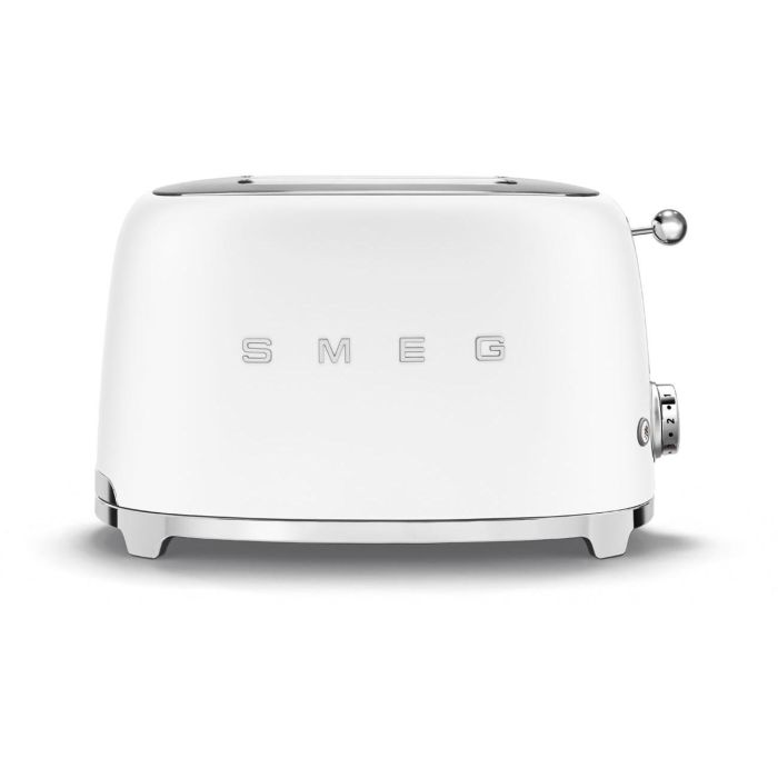 Smeg TSF01WHMEU Tostador de Pan de 2 Ranuras, Diseño Estilo Retro Años 50, Acabado Blanco Mate