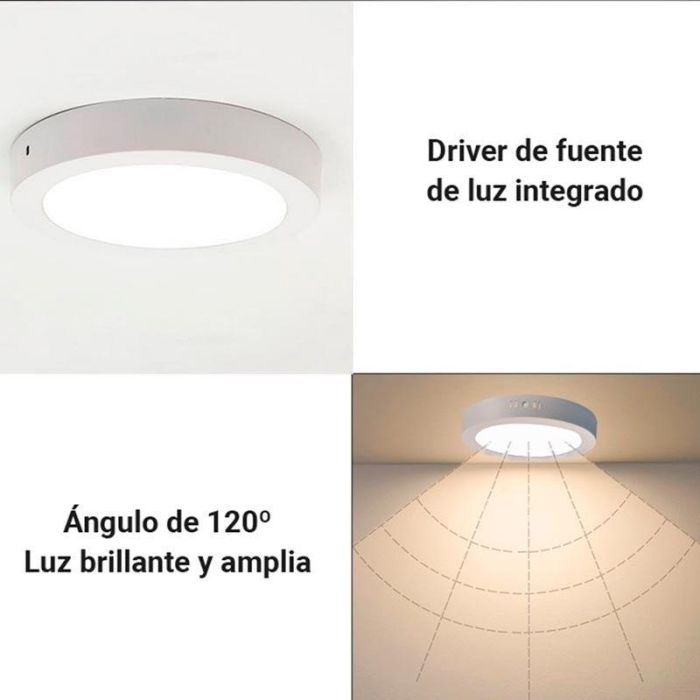 Plafón de Superficie LED 100Lm/W 6W 600Lm 6000ºK IP20 [HO-PLC-6W-600LM-CW] 4