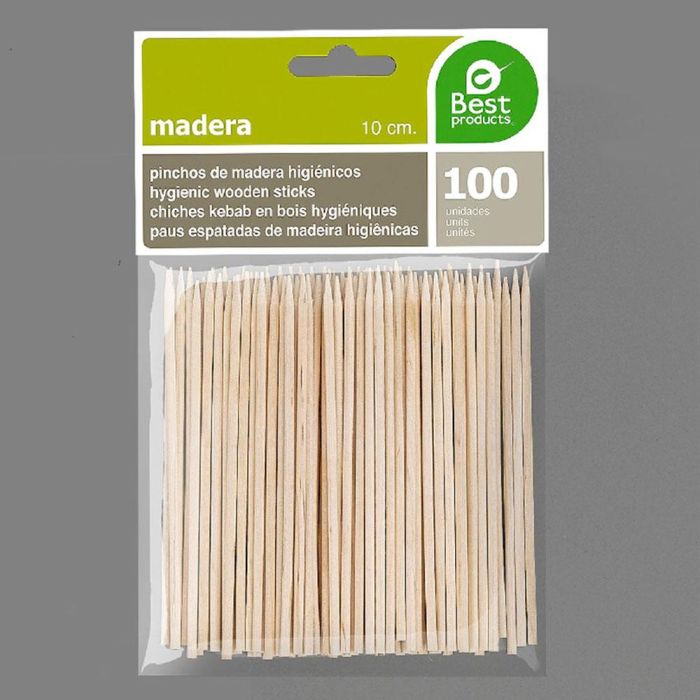 Best Products Pinchos de Madera Higiénicos 100 x 2 mm Blister 100 uds 1 Best Products Pinchos de Madera Higiénicos 100 x 2 mm Blister 100 uds 1