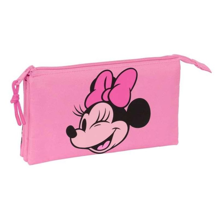 Portatodo Doble Minnie Mouse Loving Rosa 22 x 12 x 3 cm Portatodo Doble Minnie Mouse Loving Rosa 22 x 12 x 3 cm