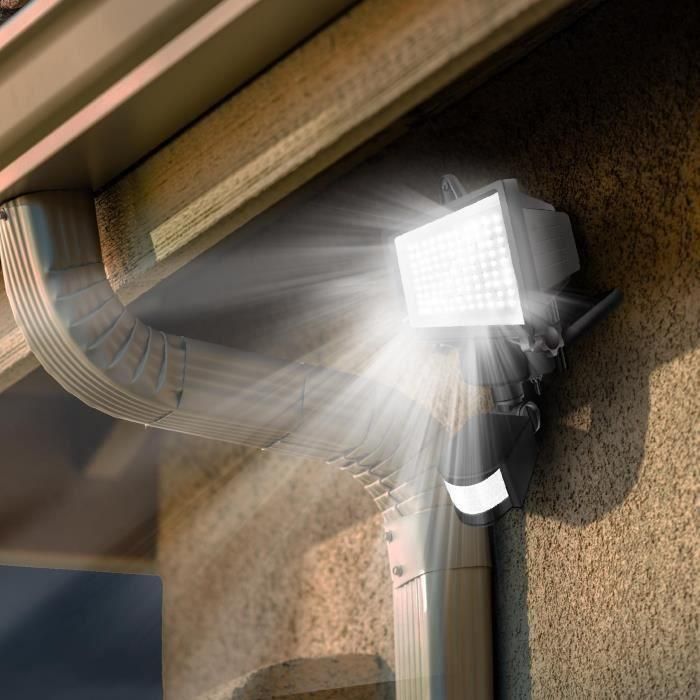 Lumi Jardin Proyector Solar Cooper Negro H 22 cm - Iluminación Potente, Panel Remoto, LED Blanco, Detector de Movimiento 5