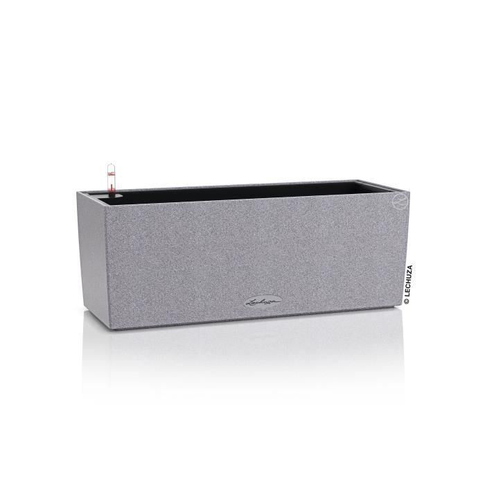 Lechuza LEC4008789156501 Jardiniere Balconera Piedra 50 - 50x19x19 cm - Kit Completo - Gris Piedra - 8 L