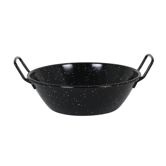 La Estrella Paellera Honda Bordonada 26 cm 3.8 Litros, Jaspeada, 32.5 x 27 x 12 cm, Acero (8 Unidades)