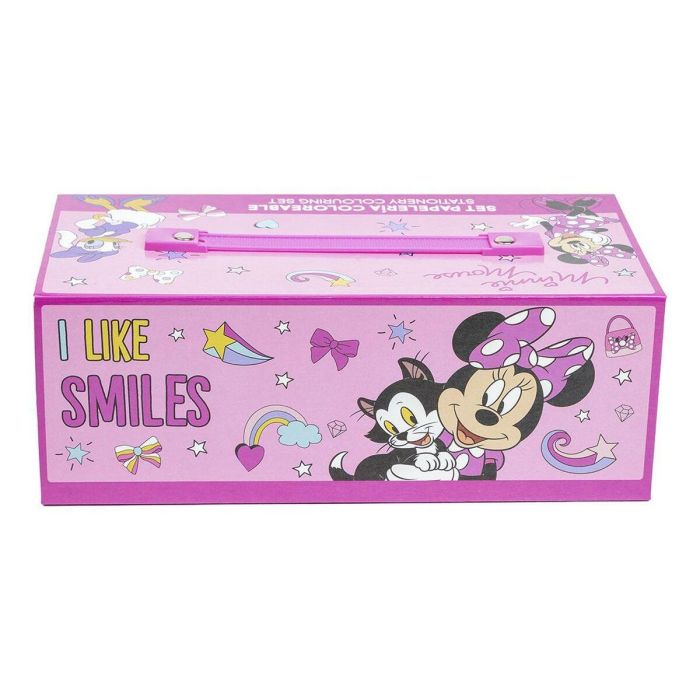 Set de Papelería Minnie Mouse Rosa Maletín 9 Set de Papelería Minnie Mouse Rosa Maletín 9