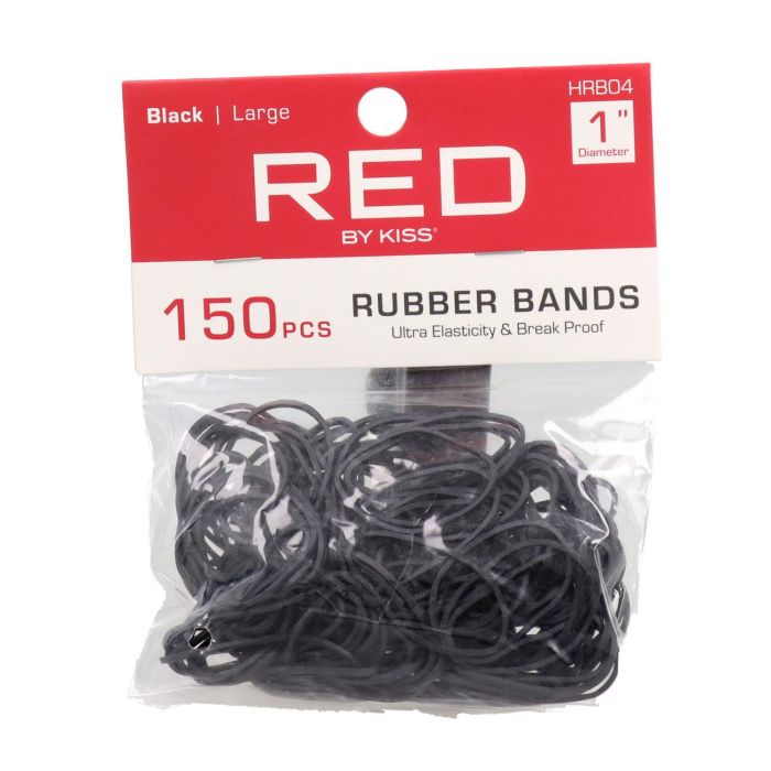 Red Kiss Rubber Band Large 150 Piezas Gomas De Cabello