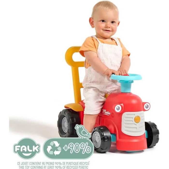 Falk Correpasillos Maurice FAL1702634130998 con Volante y Asiento Abatible Fabricado en Francia con 90% Plástico Reciclado desde 12 Meses 1