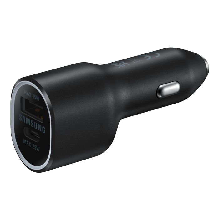 Samsung EP-L4020NBEGEU Cargador de Coche con Carga Rápida Dual USB-C 25W + USB 15W Negro 0 Samsung EP-L4020NBEGEU Cargador de Coche con Carga Rápida Dual USB-C 25W + USB 15W Negro 0