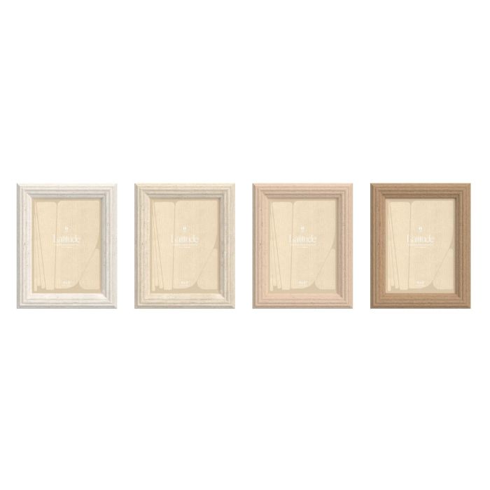 DKD Home Decor Marco de Fotos Scandi 15x20 cm PS y Cristal Blanco/Beige, Pack de 12 Unidades (2 x 25 x 20 cm)