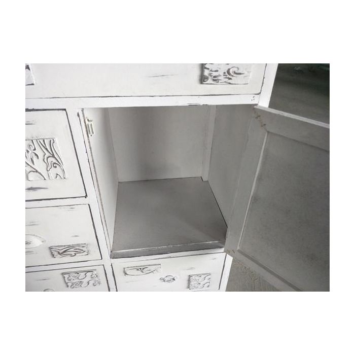 DKD Home Decor Cajonera Romántica de Madera Blanca con 5 Cajones y 1 Puerta (38 cm Fondo x 78 cm Ancho x 102 cm Alto) 3 DKD Home Decor Cajonera Romántica de Madera Blanca con 5 Cajones y 1 Puerta (38 cm Fondo x 78 cm Ancho x 102 cm Alto) 3
