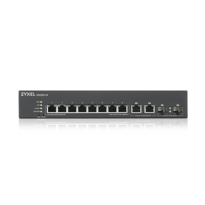Zyxel GS2220-10-EU0101F switch Gestionado L2 Gigabit Ethernet (10/100/1000) Negro Zyxel GS2220-10-EU0101F switch Gestionado L2 Gigabit Ethernet (10/100/1000) Negro