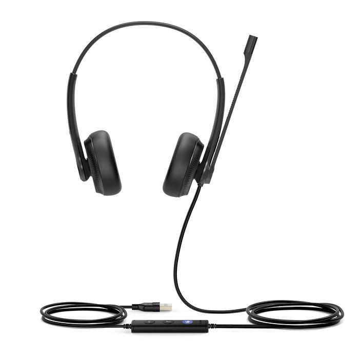 Yealink UH34 Dual Auricular USB Profesional Binaural para Microsoft Teams, Cancelación de Ruido, Ultraligero