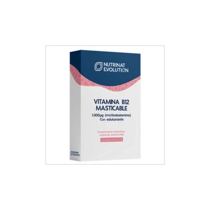 NUTRINAT EVOLUTION Vitamina B12 Metilcobalamina Masticable 1000µg 30 Comprimidos. Energía y Sistema Nervioso. Apto Veganos