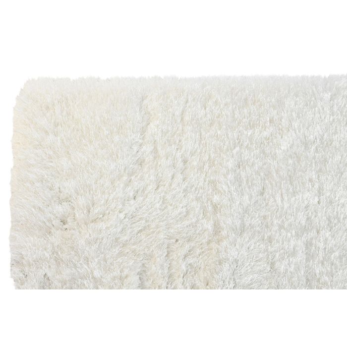 DKD Home Decor Alfombra Decorativa Chic Marfil, fabricada en 100% Poliéster – 180x120 cm, 2400 gsm, Lavado en Seco 1