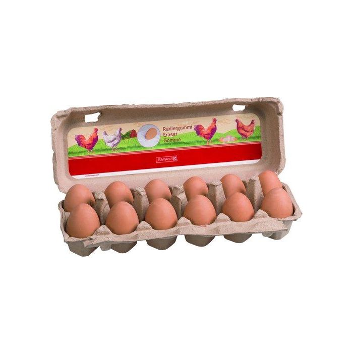Goma De Borrar Brunnen Fun 3D Huevo Expositor De 12
