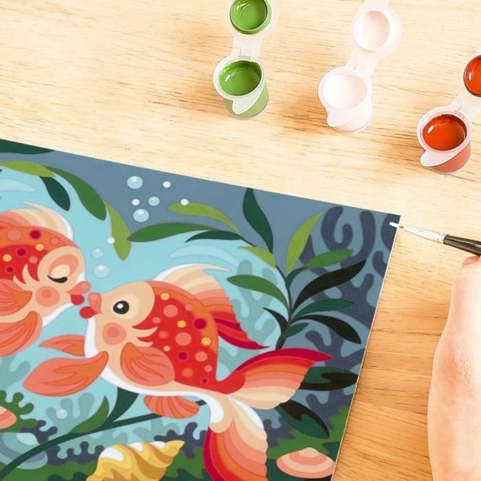 CreArt Kids - Kit de pintura por números "Besos de pez" (31 x 21 cm), 25853, Ravensburger 4 CreArt Kids - Kit de pintura por números "Besos de pez" (31 x 21 cm), 25853, Ravensburger 4