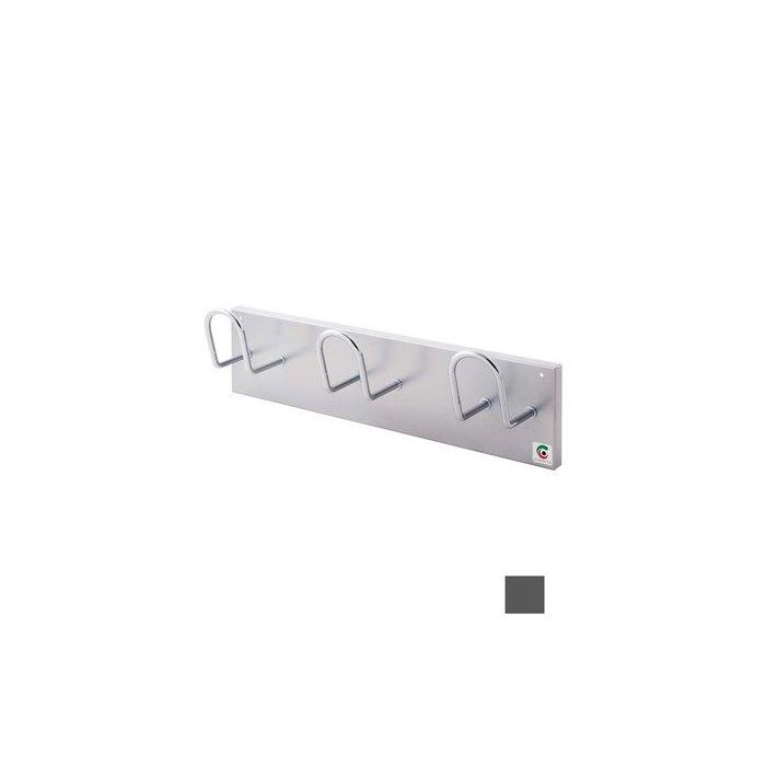 Perchero Pared Clindro H-13 3 Colgadores Grafito