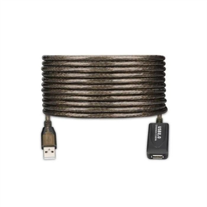 Ewent EW1021 Cable USB 2.0 A Macho a Hembra 10 m Negro