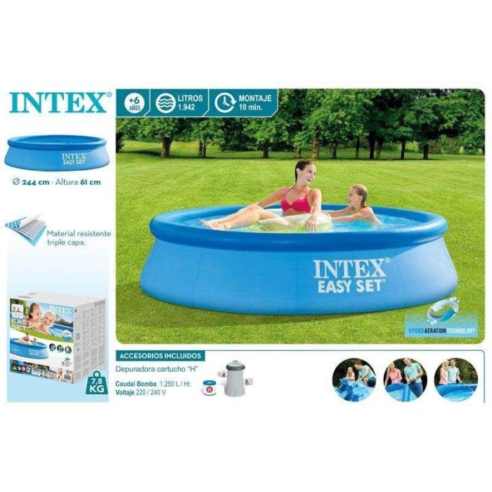 Piscina Hinchable Intex 28108NP 1942 L 244 x 61 x 244 cm 19