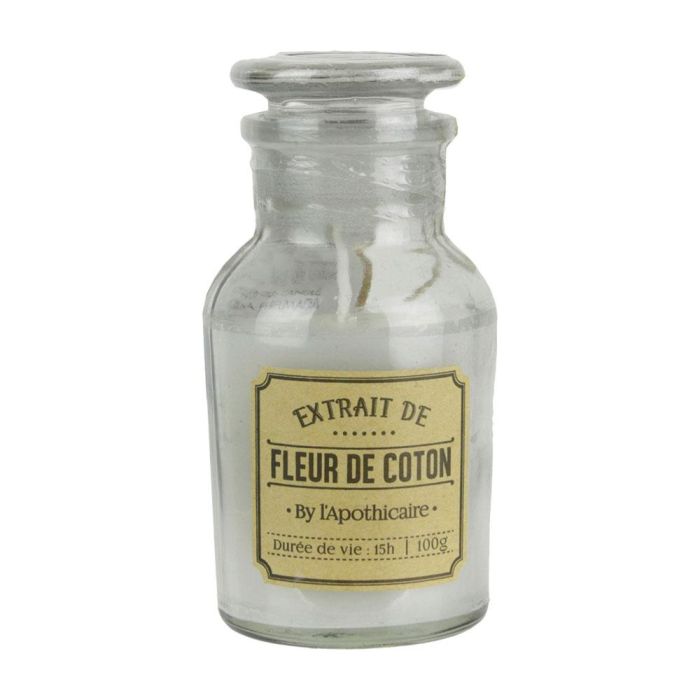 Home Deco Factory Botella Con Vela Apothicaire Colección Musc Blanc D'ambre Fleur De Coton 15 Horas Duración 4