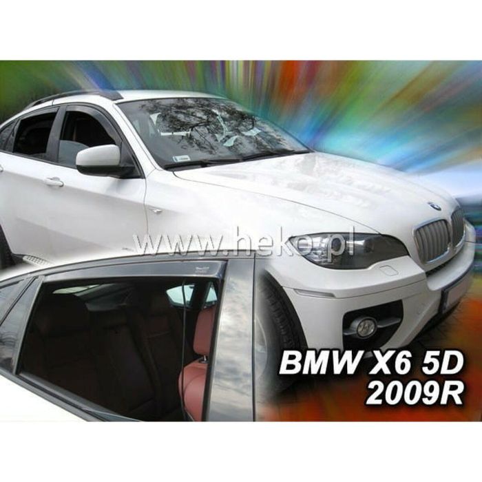 Heko HO11142 Deflectores de Ventanilla Traseros BMW X6 E71 F16 (2007-2019) Set Plexiglás Ahumado Alta Calidad 1