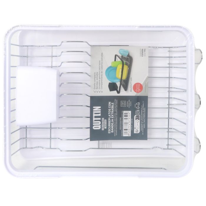 Qutti Escurreplatos con Bandeja, de 46 x 32 x 11 cm (6 Unidades) 3