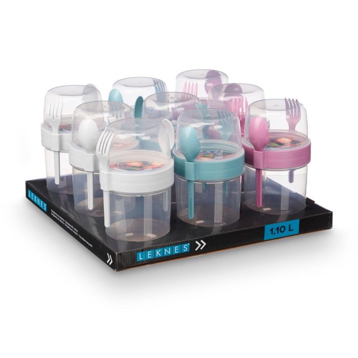 Recipiente Plastico Cubiertos 1100Ml Surtidos Col Leknes 12X18CM (18 Unidades) 2 Recipiente Plastico Cubiertos 1100Ml Surtidos Col Leknes 12X18CM (18 Unidades) 2