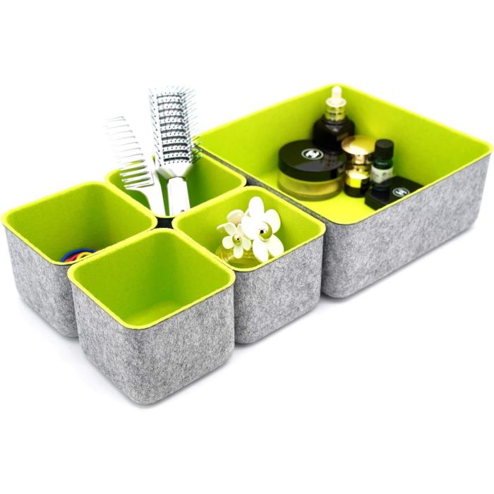 Confortime Set de 5 Organizadores de Fieltro 25.2 x 25 x 10 cm (6 Unidades) 6