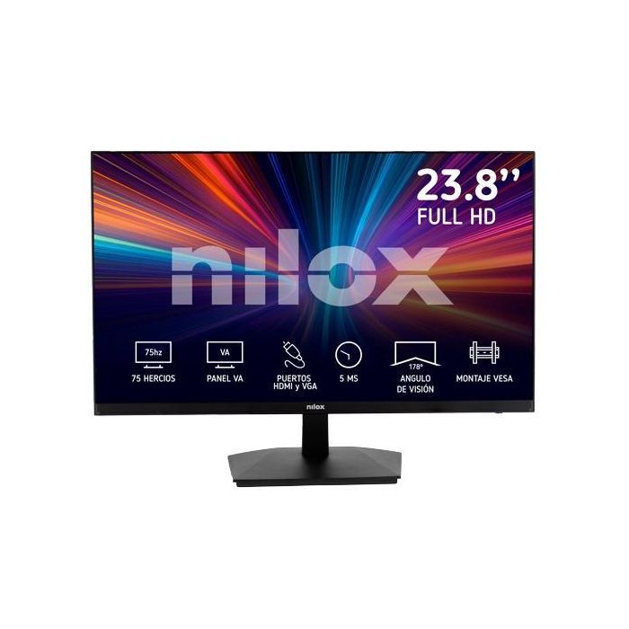 Nilox Monitor Desktop Va Led 24" 75Hz 16:9 Hdmi-Vga