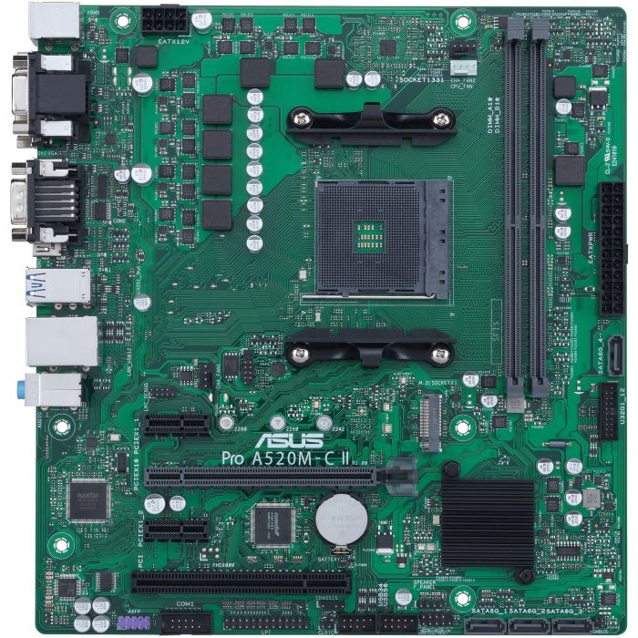 ASUS A520M-C II/CSM Placa Base AMD A520 Socket AM4 micro ATX para Ryzen, 64GB DDR4 1 ASUS A520M-C II/CSM Placa Base AMD A520 Socket AM4 micro ATX para Ryzen, 64GB DDR4 1