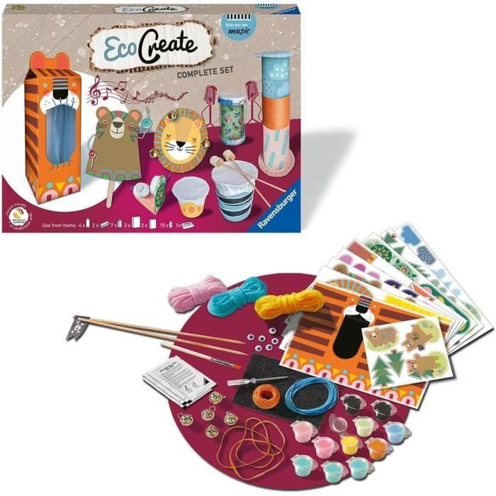 Ravensburger 20229 EcoCreate Juguete de Manualidades con Reciclaje para Crear Instrumentos Musicales Eco-responsable +6 Años 1