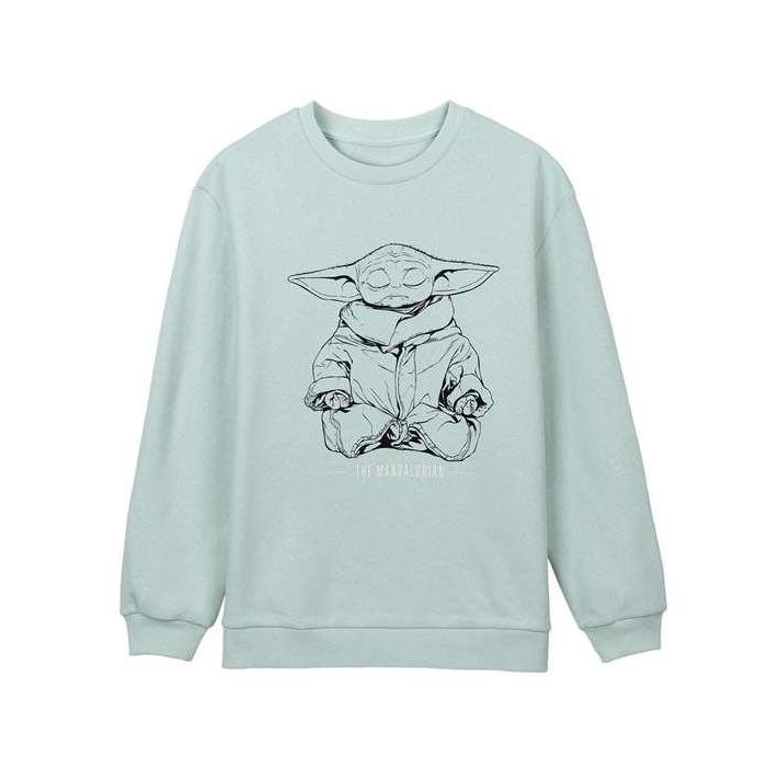 Sudadera sin Capucha Mujer The Mandalorian Verde Verde Claro XS 0 Sudadera sin Capucha Mujer The Mandalorian Verde Verde Claro XS 0