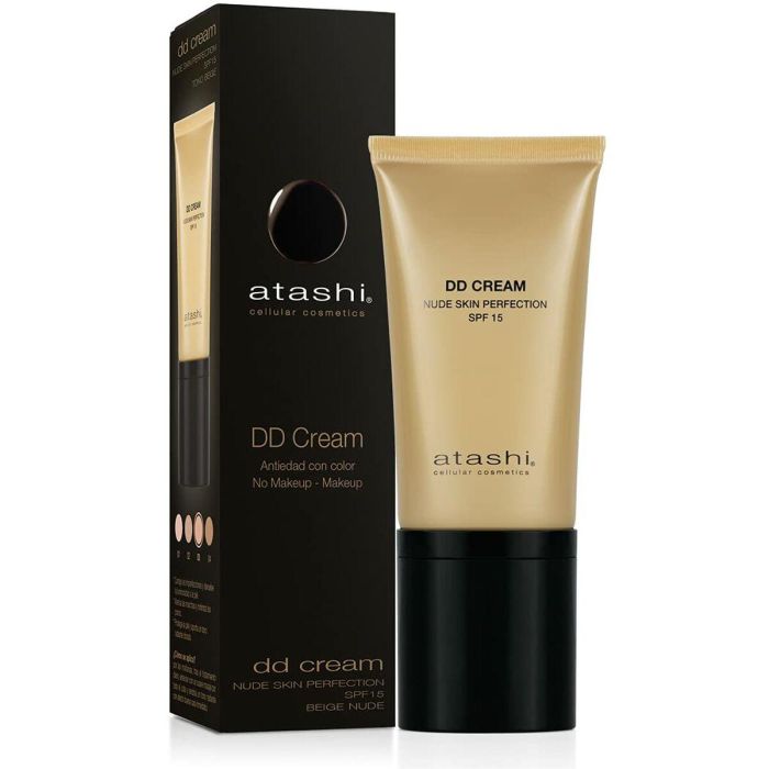 Atashi DD Cream Perfección Natural SPF 15 Nude Skin Beige 50ml - Antiarrugas, Antiedad, Base Maquillaje para Unificar y Corregir Imperfecciones Atashi DD Cream Perfección Natural SPF 15 Nude Skin Beige 50ml - Antiarrugas, Antiedad, Base Maquillaje para Unificar y Corregir Imperfecciones