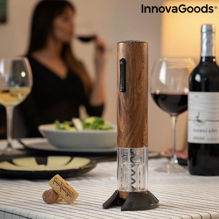 Sacacorchos Automático Recargable Efecto Madera Corkout InnovaGoods 3