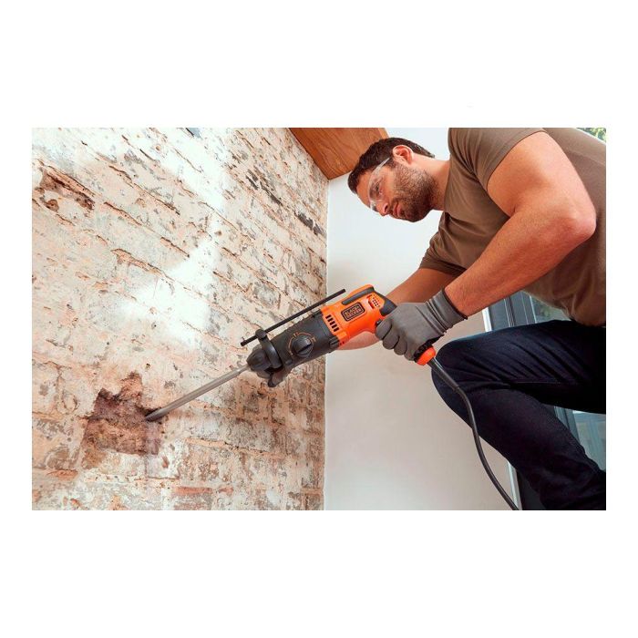 Black+Decker Martillo SDS-Plus BEHS01K-QS 650W 3 Modos Portabrocas SDS Plus, Velocidad Variable, Incluye Maletín y Accesorios 6